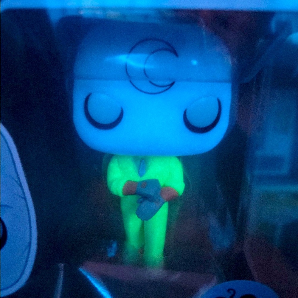 Glow-in-the-Dark Figure with Crescent Design